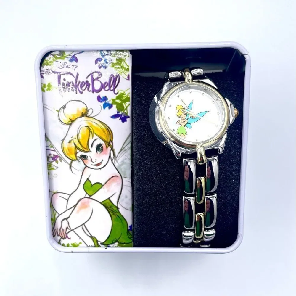 Silver and Yellow Gold Two Tone Women’s Disney Peter Pan's Tinkerbell Watch